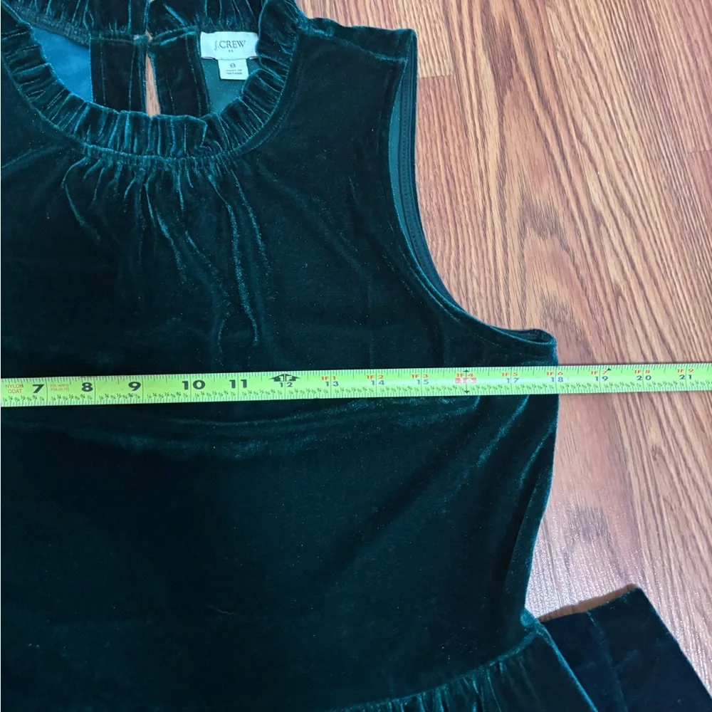 J. Crew velvet tiered midi dress